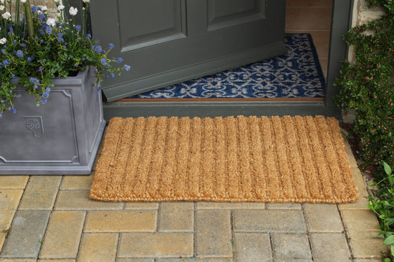 Coir 'Chedworth' striped doormat