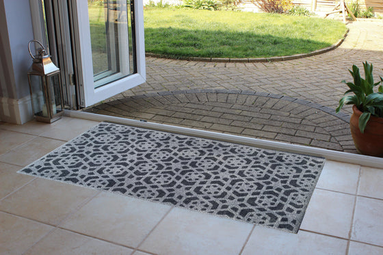 Jali Screen Grey Curious Collection Ocean Mat Runner - Atlantic Mats