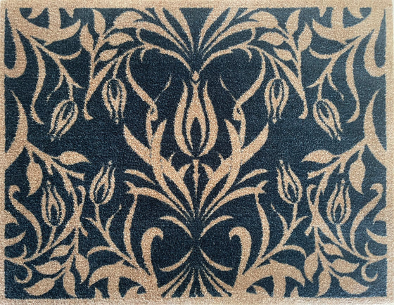 May Morris Tulip Blue Curious Collection Ocean Mat - Atlantic Mats