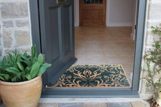 May Morris Tulip Green Curious Collection Ocean Mat - Atlantic Mats