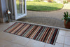 Atlantic Mats Recycled Bright Stripe runner doormat in a home entryway.