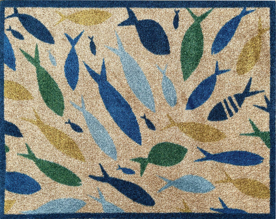 Recycled Fish Shoal design mat - Atlantic Mats