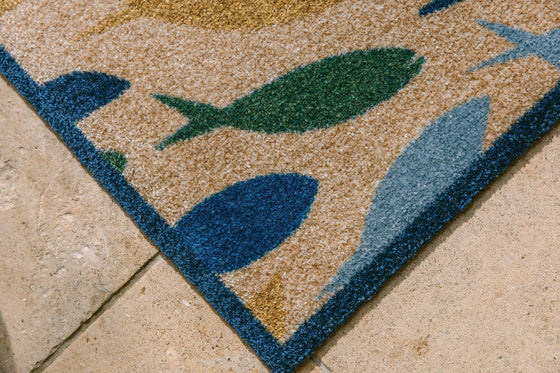Recycled Fish Shoal design mat - Atlantic Mats