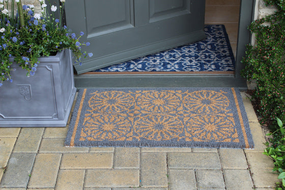 RHS Bloom Collection Coir Starburst Grey - Atlantic Mats