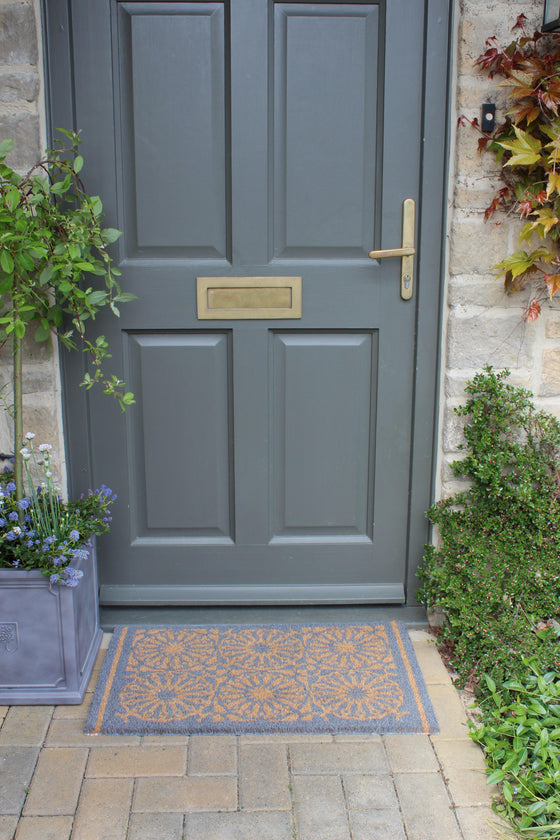 RHS Bloom Collection Coir Starburst Grey - Atlantic Mats