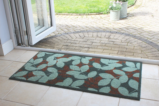 RHS Bloom Collection Ocean Mat Layered Leaf Runner - Atlantic Mats
