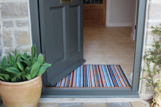 Bright Stripe recycled doormat - Atlantic Mats