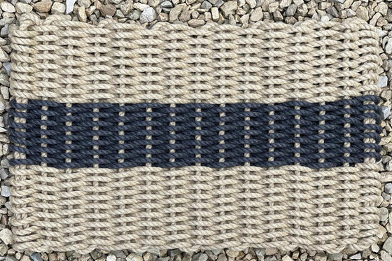 Grey Stripe Rope Outdoor Doormat - Atlantic Mats