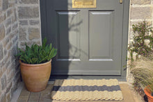  Grey Stripe Rope Outdoor Doormat - Atlantic Mats