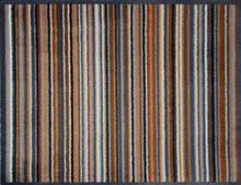 Load image into Gallery viewer, Recycled doormat Natural &amp; Grey Stripe Ocean Mat - Atlantic Mats
