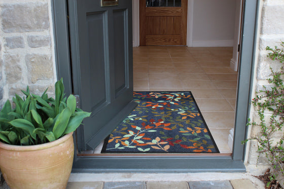 Recycled Midnight Leaves runner - Atlantic Mats